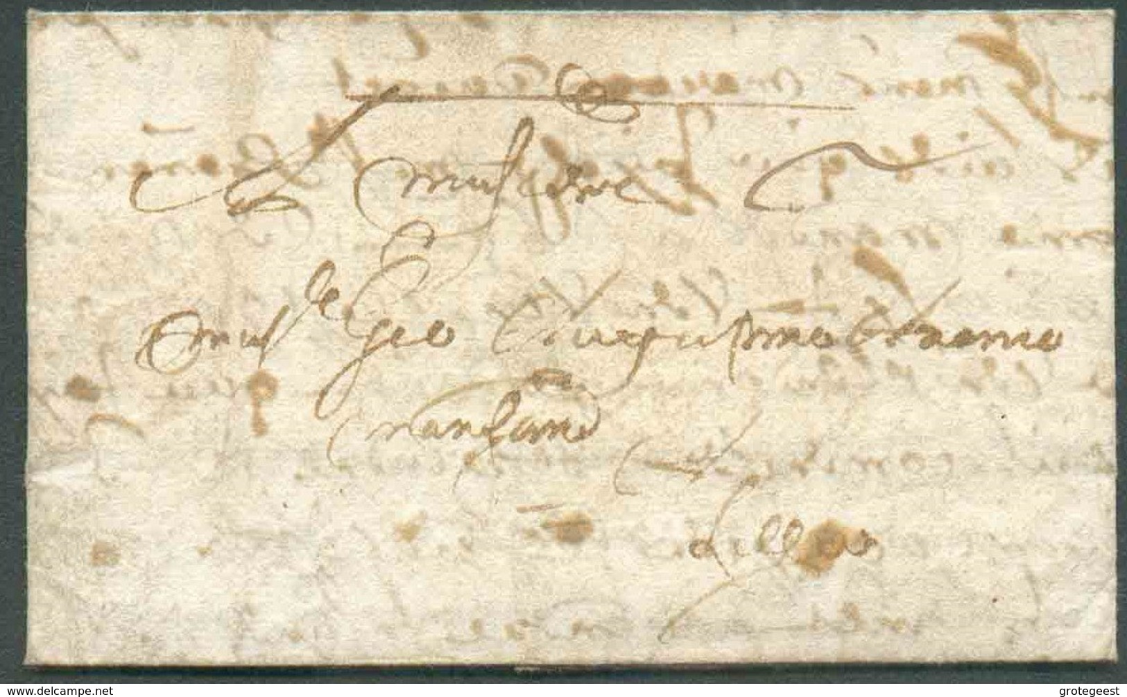 LAC D'YPRES Le 18 Janvier 1679 Vers Lille + Manuscrit (port) «2» (encre) - Superbe - 14594 - 1621-1713 (Spanische Niederlande)