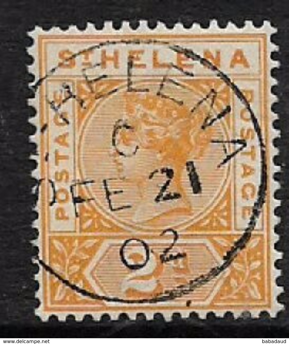 Saint Helena, QV, 1896, 2d Orange- Yellow,  Fine, Used - Saint Helena Island