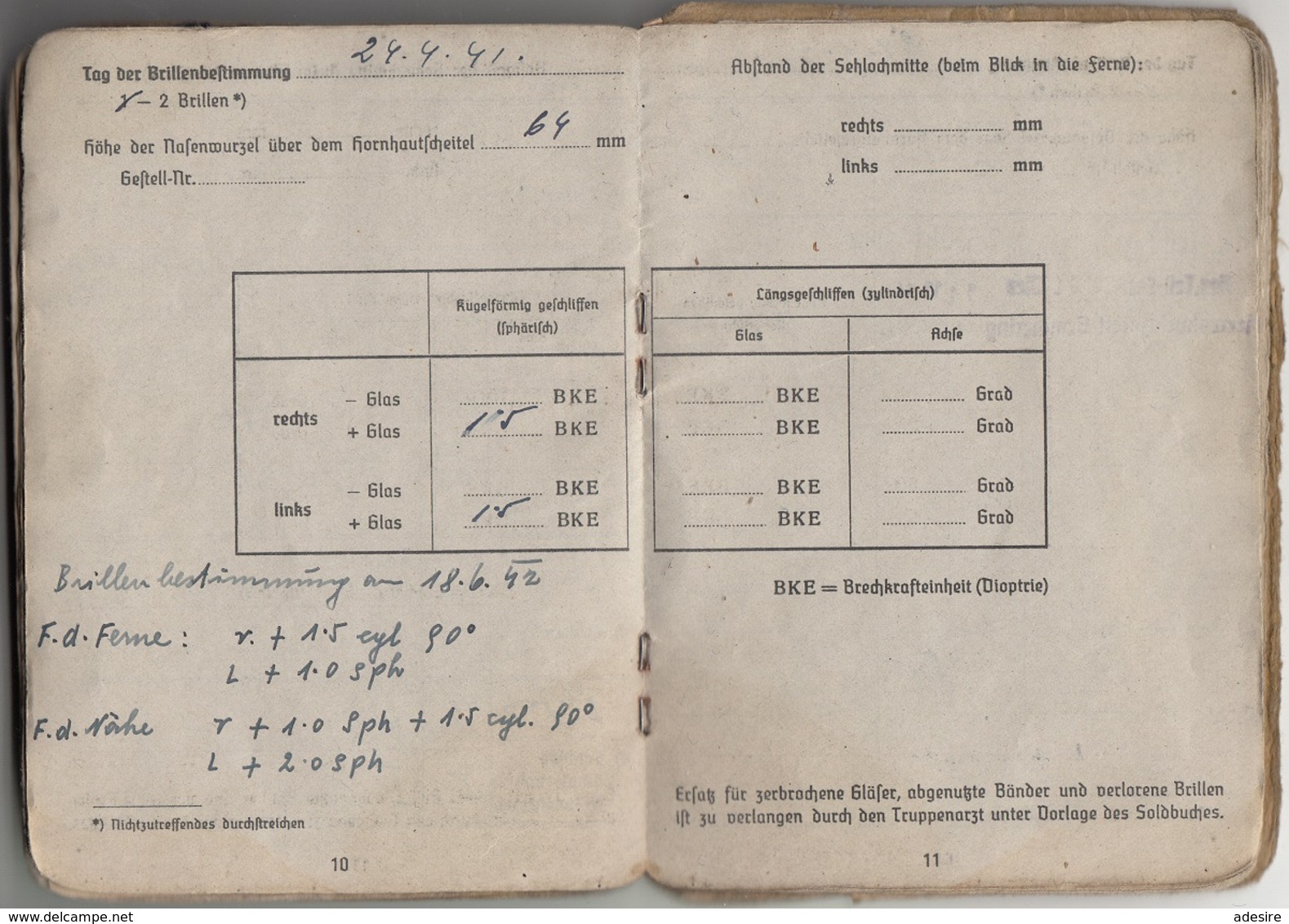 RRR! SOLDBUCH zgl. PERSONALAUSWEIS eines OBERSCHÜTZTEN 1942 GEFREITER ab 1944 des 7 Inf.Ersatz Bat. II, 24 Seiten mit ..