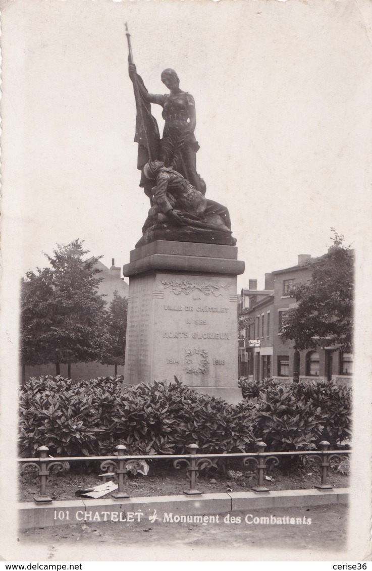 Photo Carte Châtelet Monument Des Combattants - Chatelet