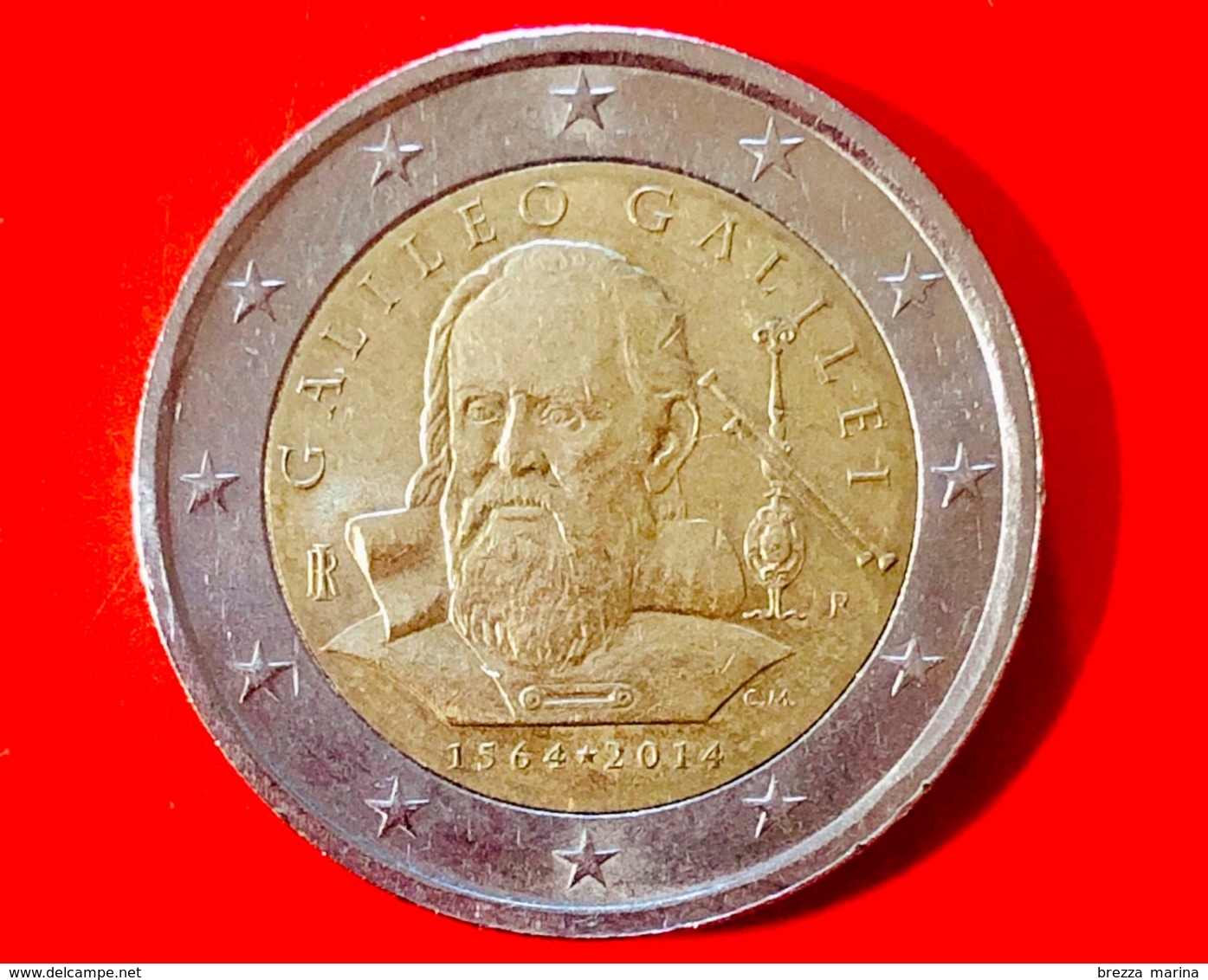 ITALIA - 2014 - Moneta - 450 Anni Nascita Di Galileo Galilei (1564) - Euro - 2.00 - Italy