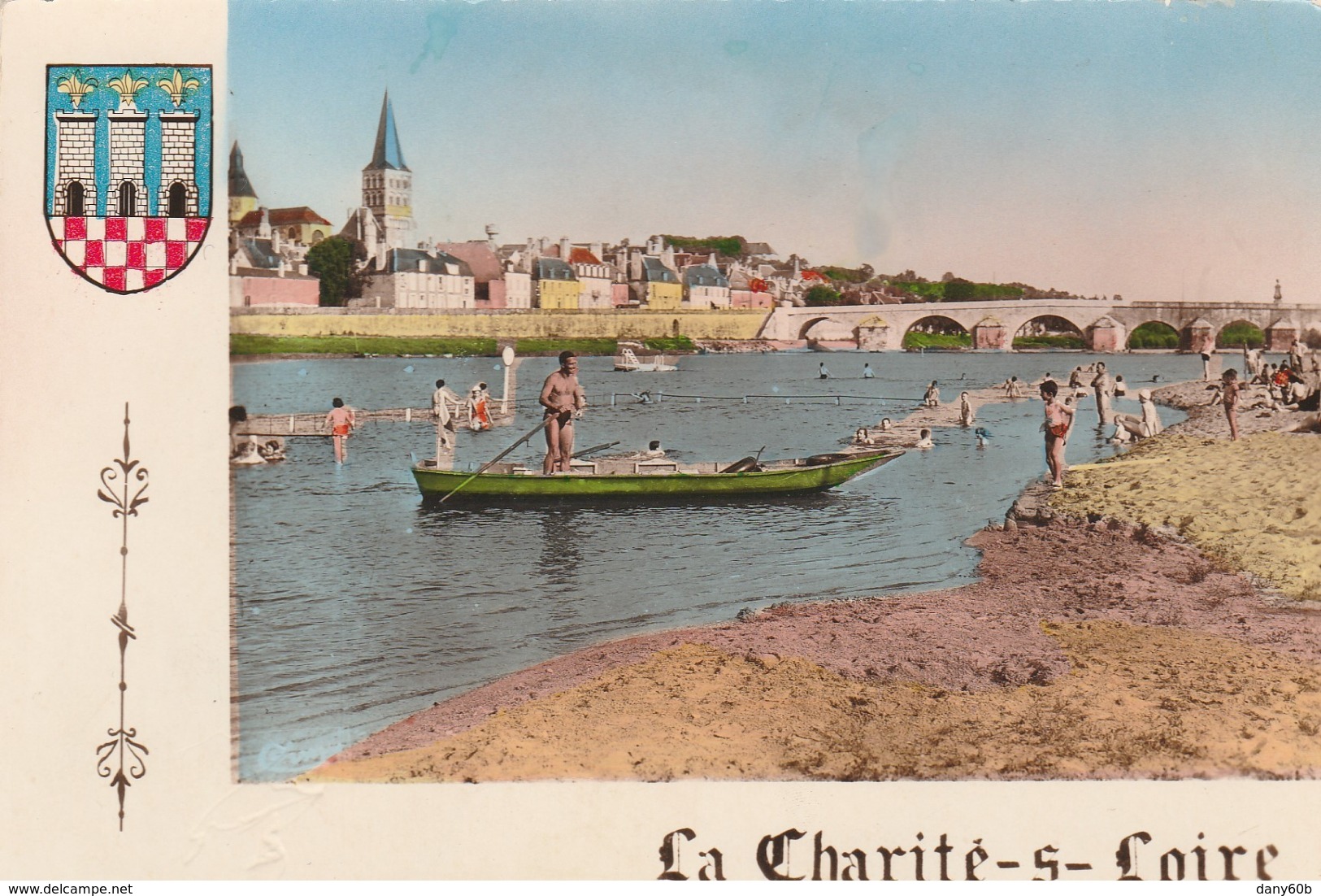 REF.HU . CPM . 58 . LA CHARITÉ SUR LOIRE . LA PLAGE ANIMÉE - La Charité Sur Loire