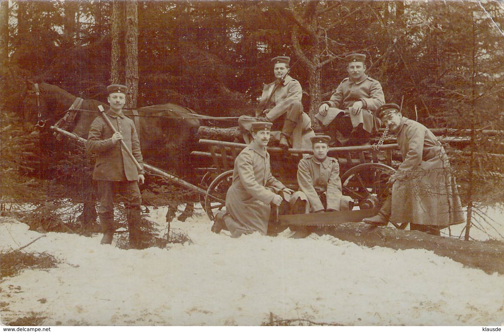 Soldaten Im Feldlager Pferd Kutsche - Guerra 1914-18