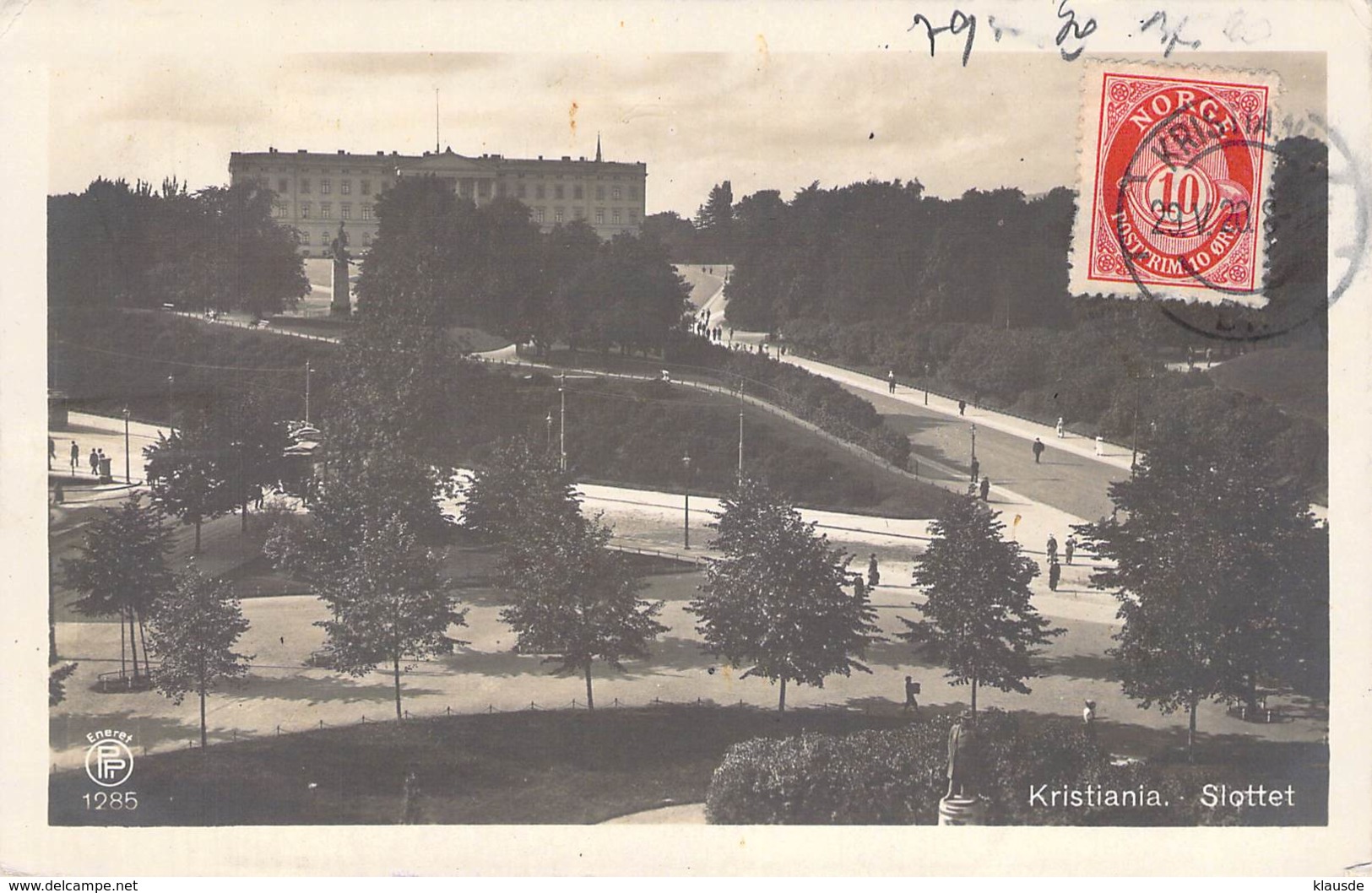 Kristiania (Oslo) Slottet 1920 - Norwegen
