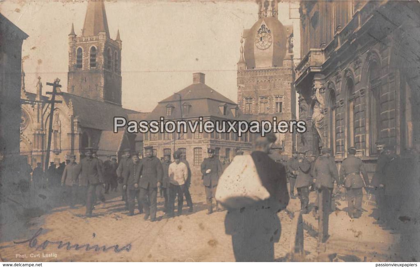 CARTE PHOTO  ALLEMANDE COMINES 1917 - Autres & Non Classés