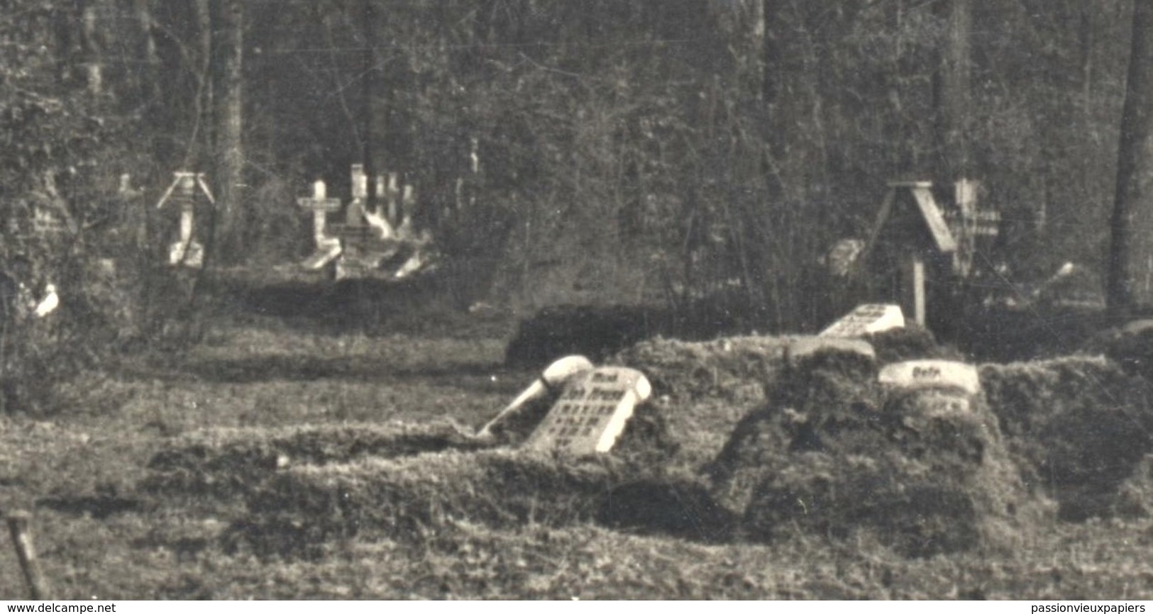 CARTE PHOTO  ALLEMANDE DAMVILLERS ? 1918 CIMETIERE FRIEDHOF - Autres & Non Classés