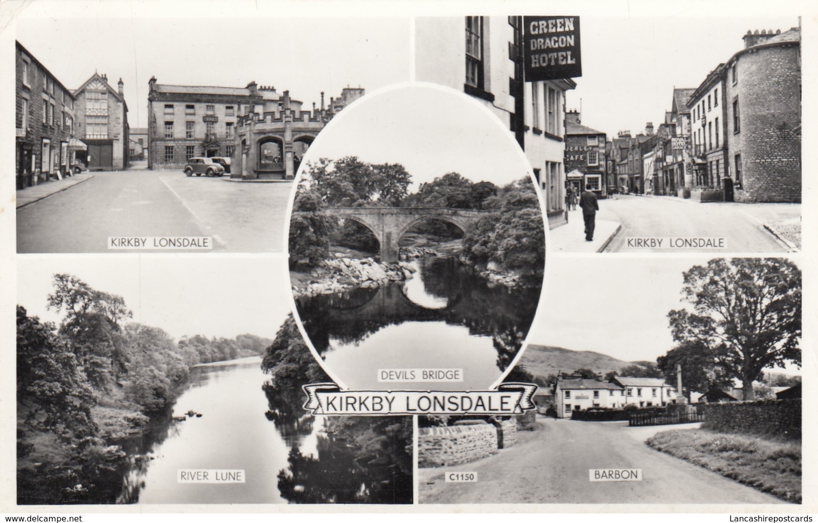 Postcard Kirkby Lonsdale Multiview PU 1960 RP My Ref  B13671 - Other & Unclassified