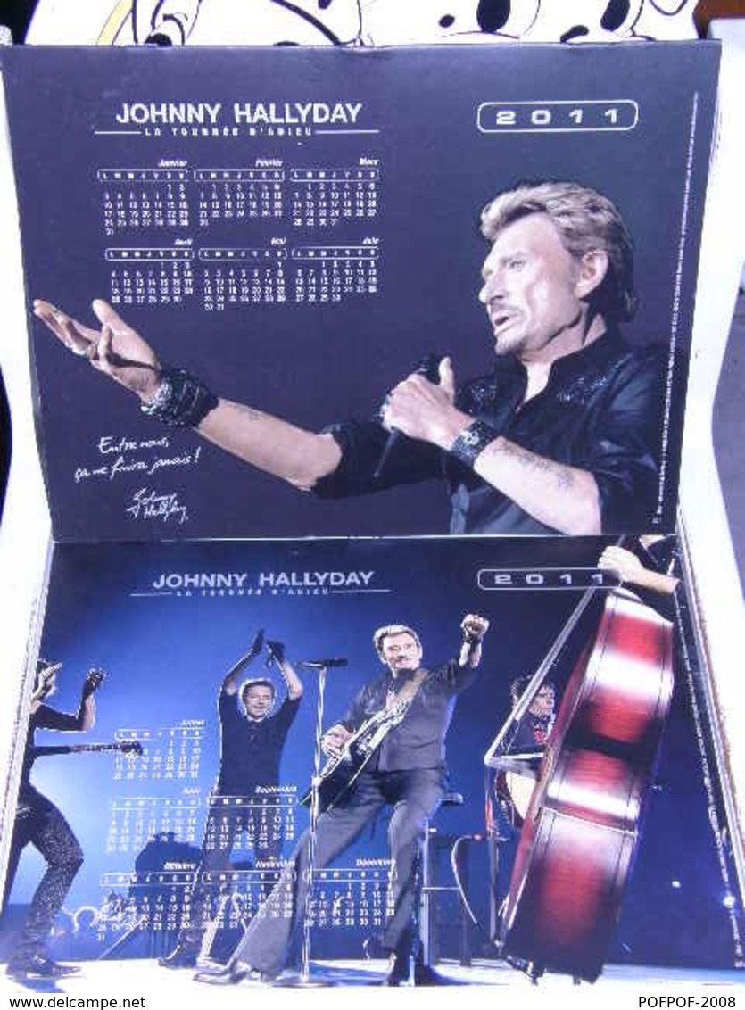 Calendrier Almanach Postal 2011 JOHNNY HALLYDAY - Autres & Non Classés