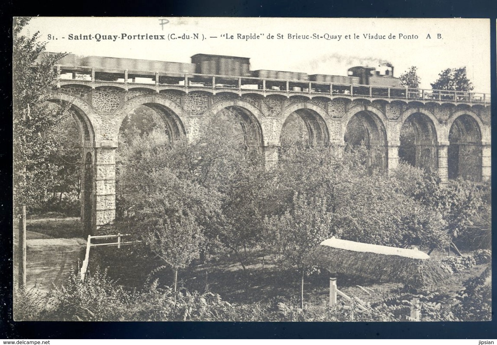 Cpa Du 22 Saint Quay Portrieux Le Rapide St Brieuc St Quay Et Le Viaduc De Ponto   LZ43 - Saint-Quay-Portrieux