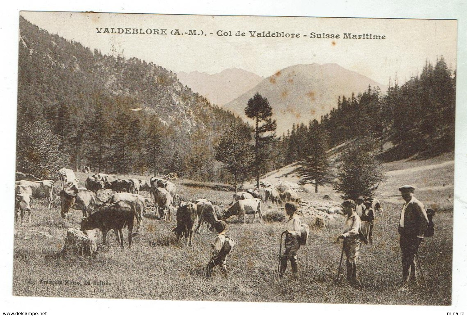 VALDEBLORE - Col De Valdeblore (St-Martin) - Circulé 1928 Bon état - Autres & Non Classés