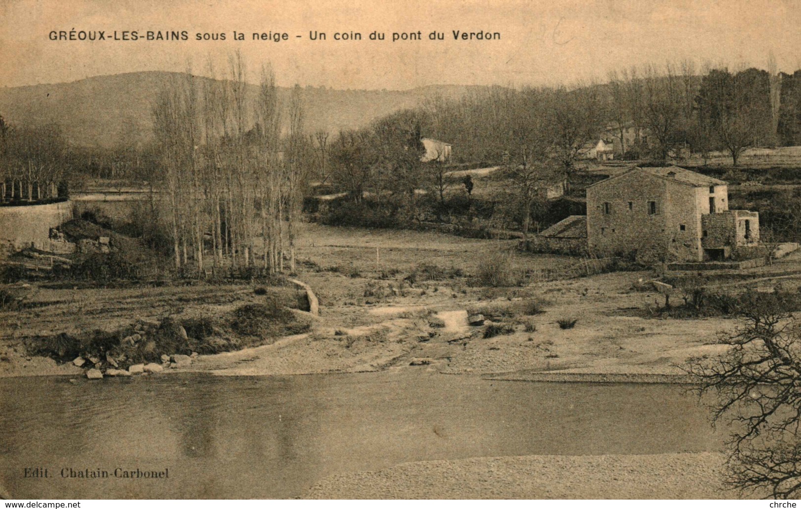 04 - GREOUX LES BAINS Sous La Neige - Un Coin Du Pont Du Verdon - Gréoux-les-Bains