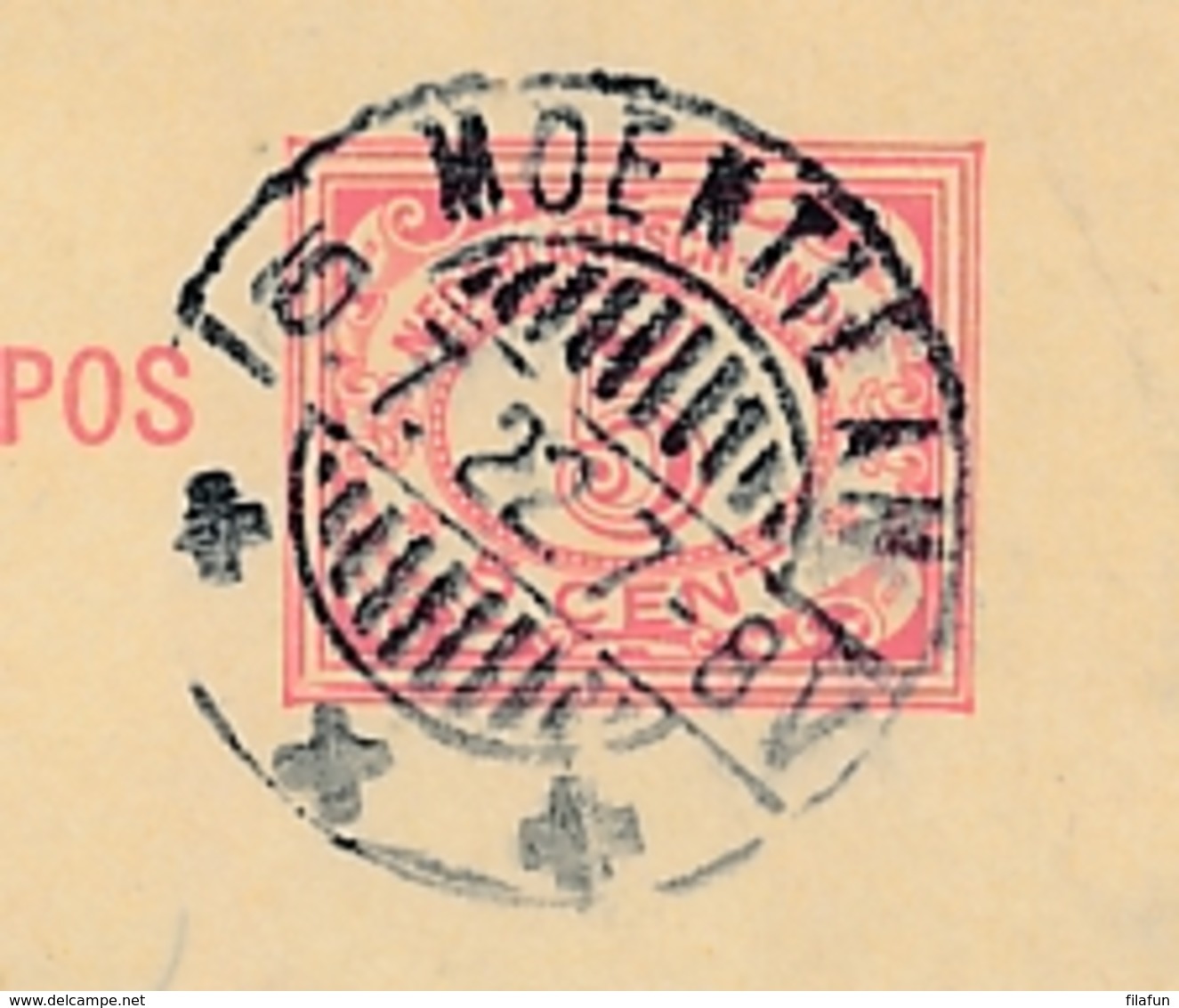 Nederlands Indië - 1922 - 5 Cent Cijfer, Briefkaart G23 Van LB MOENTILAN Naar Weert / Nederland - Nederlands-Indië