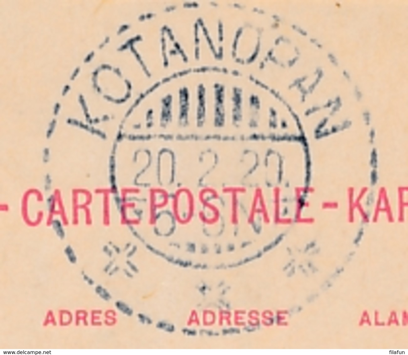 Nederlands Indië - 1920 - 5 Cent Cijfer, Briefkaart G23 Van LB NATAL Naar KBu KOTANOPAN - Nederlands-Indië