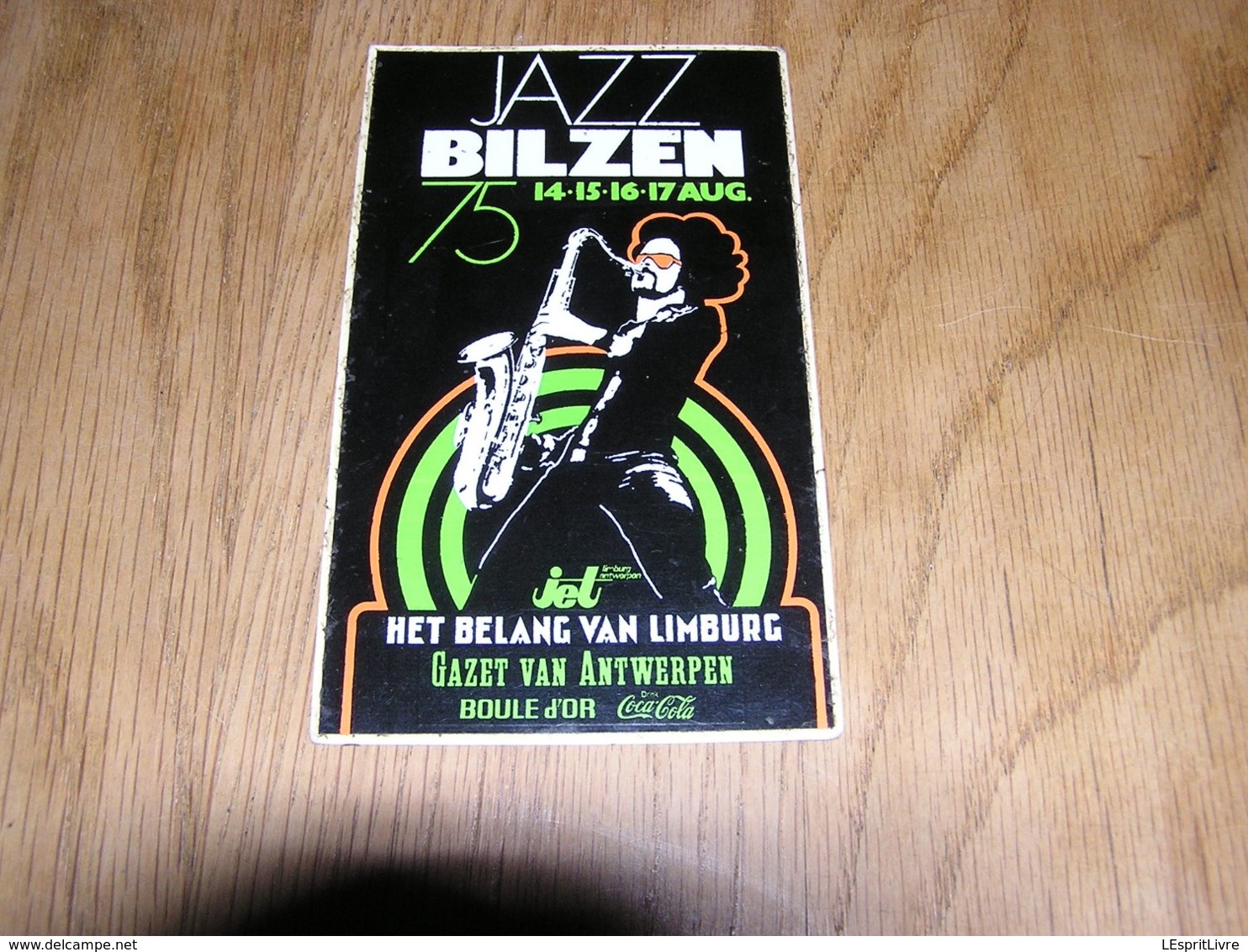 JAZZ BILZEN  Concert Jazz Bilzen Août 1975 België Belgique Souvenirs Autocollant Sticker Collections - Autocollants