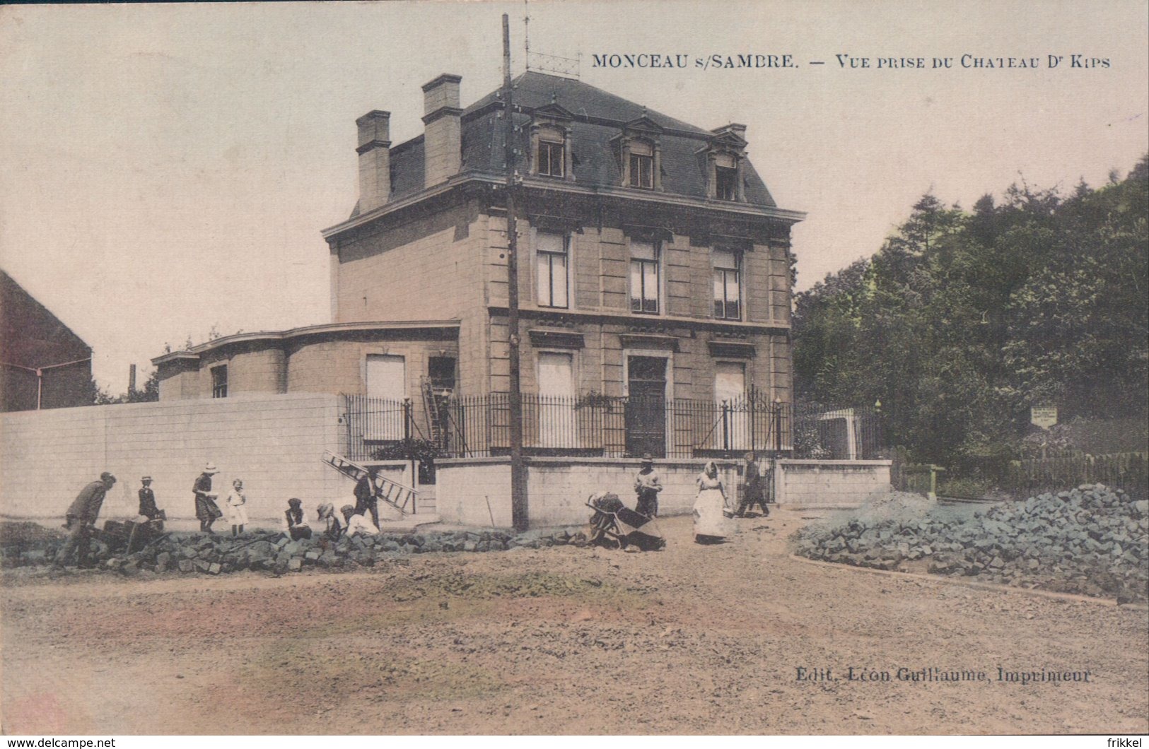 Monceau S/Sambre Vue Prise Du Chateau Dr Kips ( Duitse Bezetting ) - Charleroi