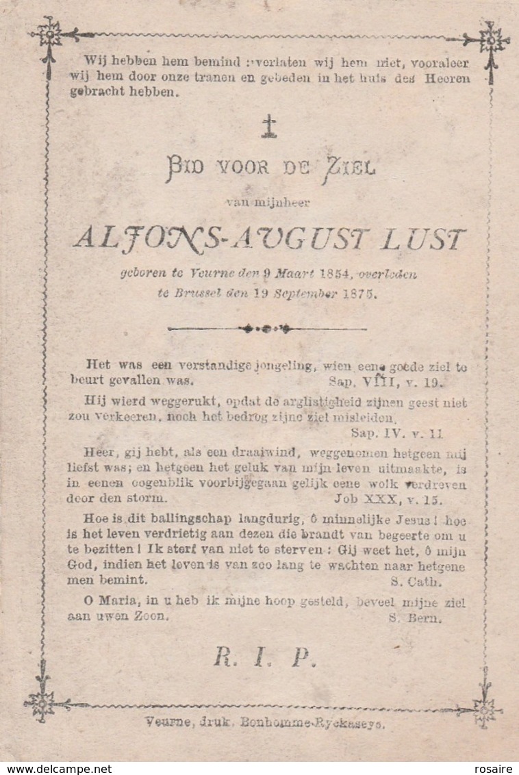 Alfons August Lust-veurne 1854-brussel 1875 - Andachtsbilder
