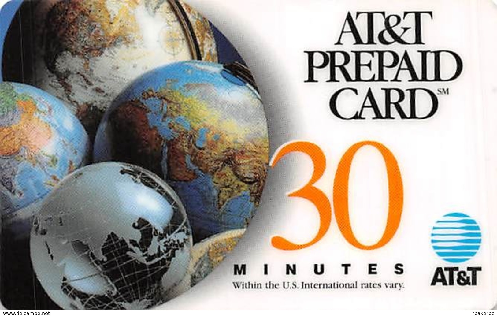 AT&T PrePaid Phone Card 30 Minutes - AT&T