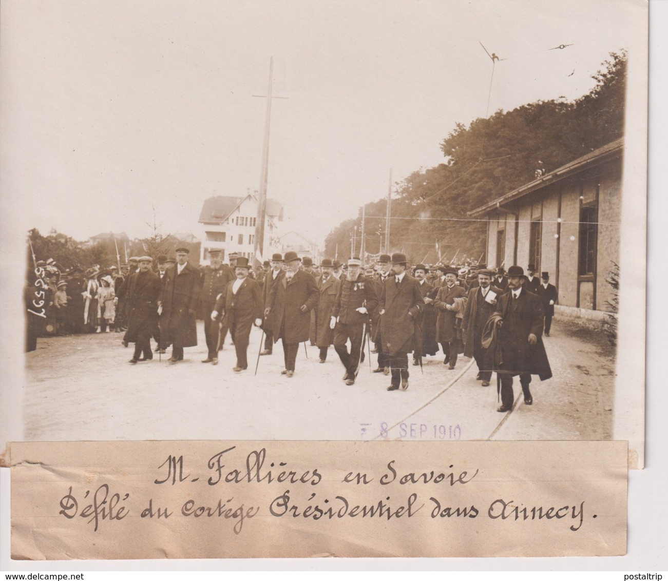 M FALLIÈRES EN SAVOIE DÉFILÉ DU CORTÈGE PRÉSIDENTIEL DANS ANNECY 18*13CM Maurice-Louis BRANGER PARÍS (1874-1950) - Other & Unclassified