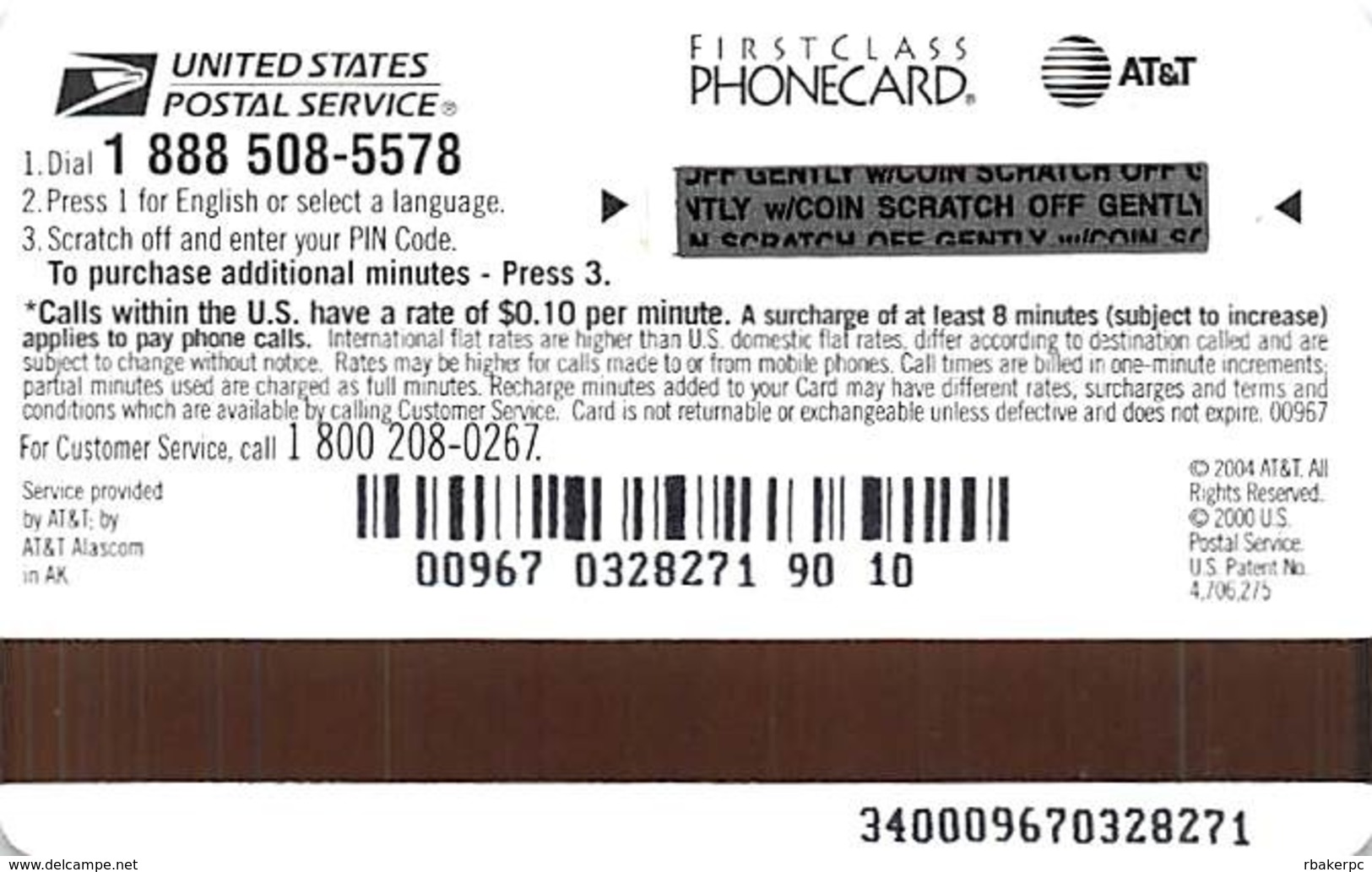 US Postal Service Phone Card - Stamps & Coins