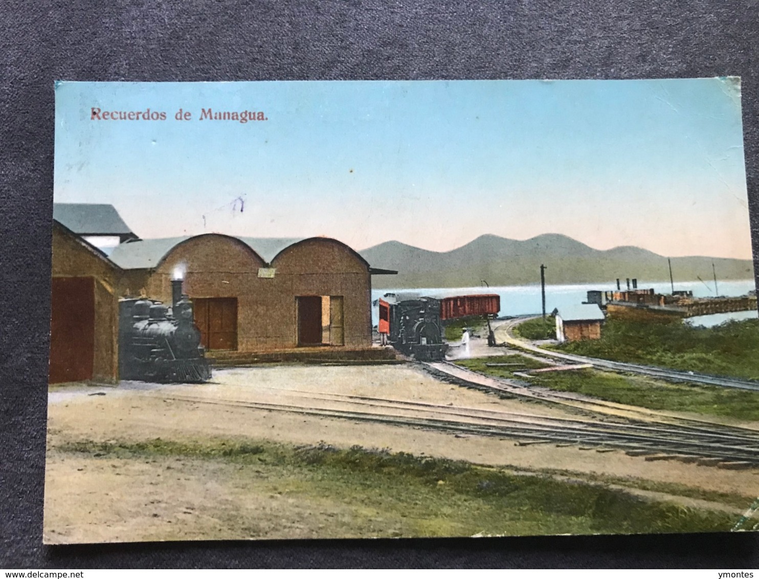 Postcard Ferrocarril In Managua , Circulated In Corinto In 1925 - Nicaragua
