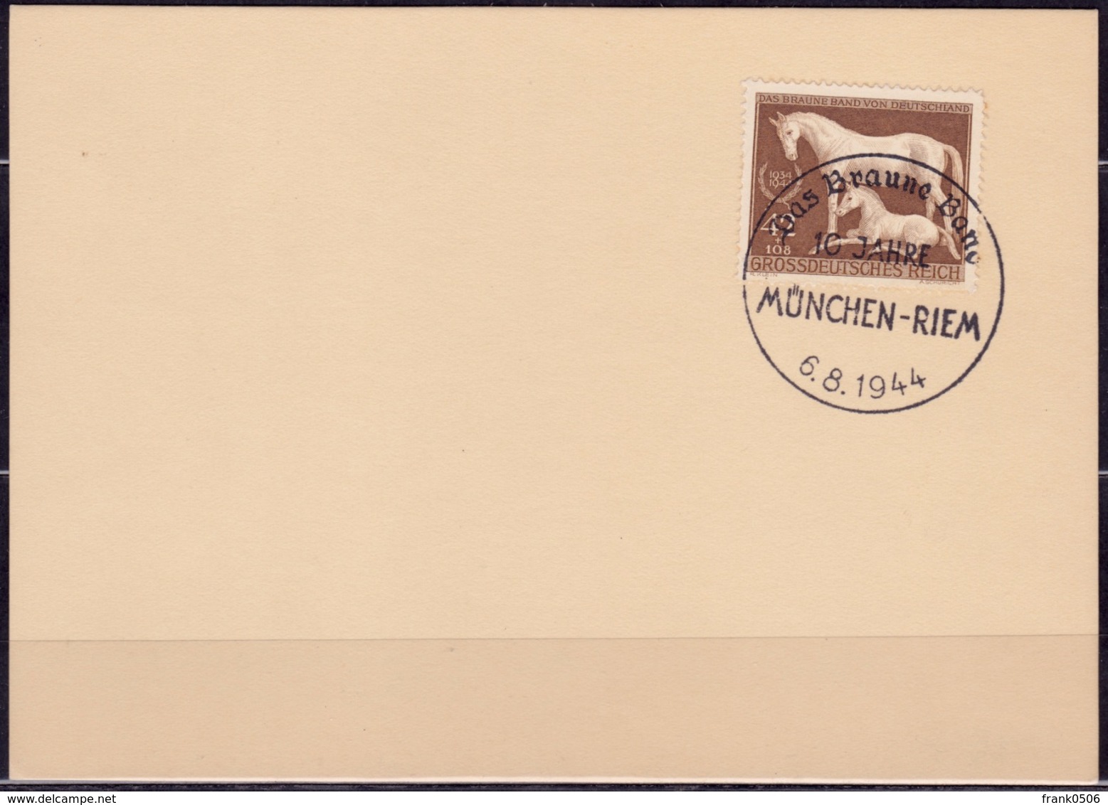 Germany, 1944, Race Horse And Foal, 11th Brown Ribbon At Munich, Sc#B283, Used - Used Stamps