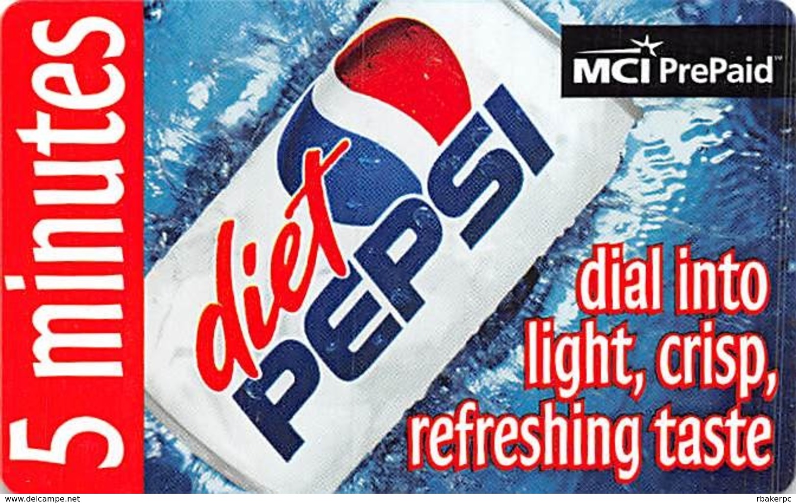 Diet Pepsi / MCI PrePaid Phone Card 5 Minutes - Advertising