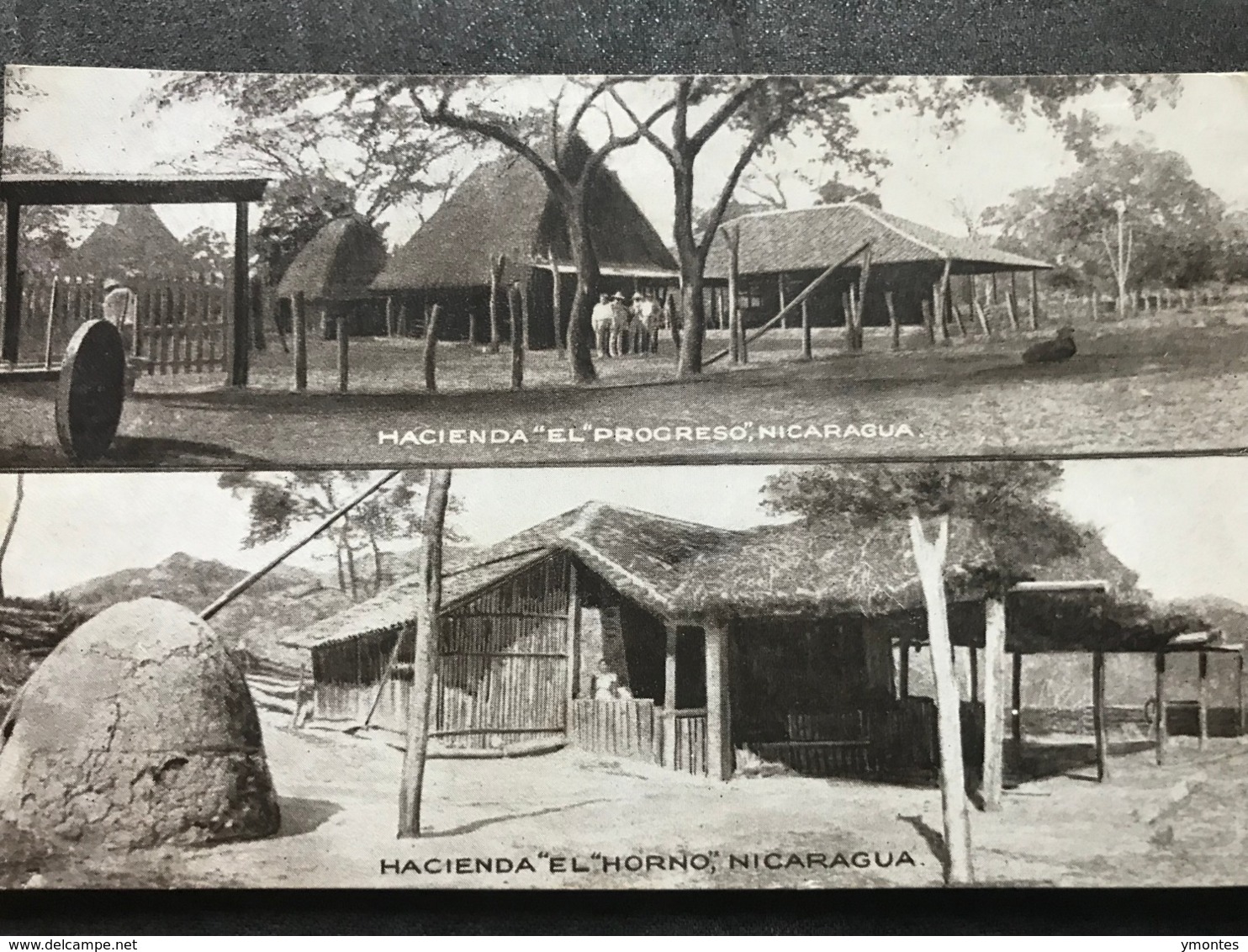 Postcard Hacienda El Progreso And Hacienda El Horno, Circulated In 1918 - Nicaragua