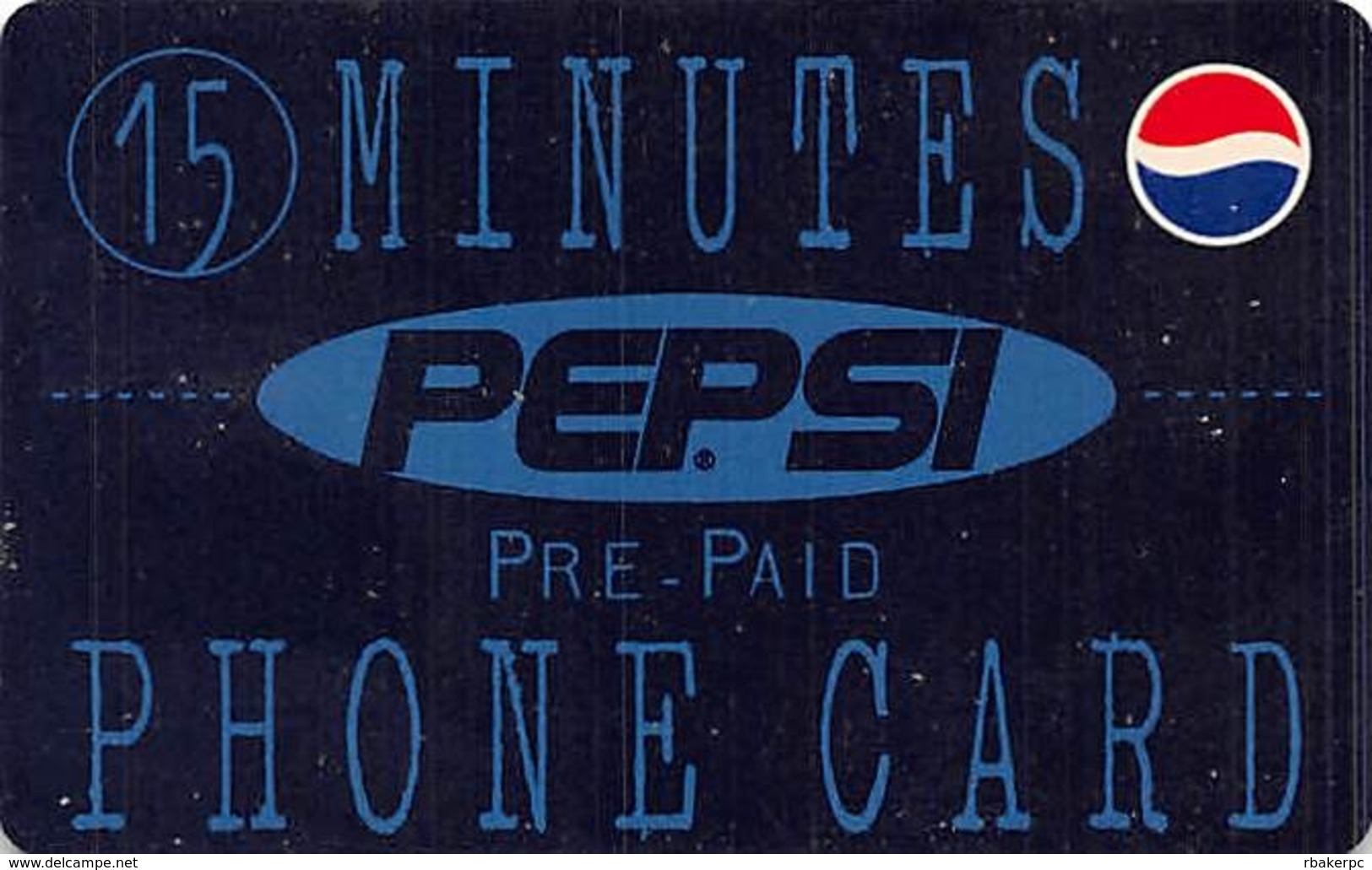 Pepsi / WorldCom PrePaid Phone Card 15 Minutes - Advertising