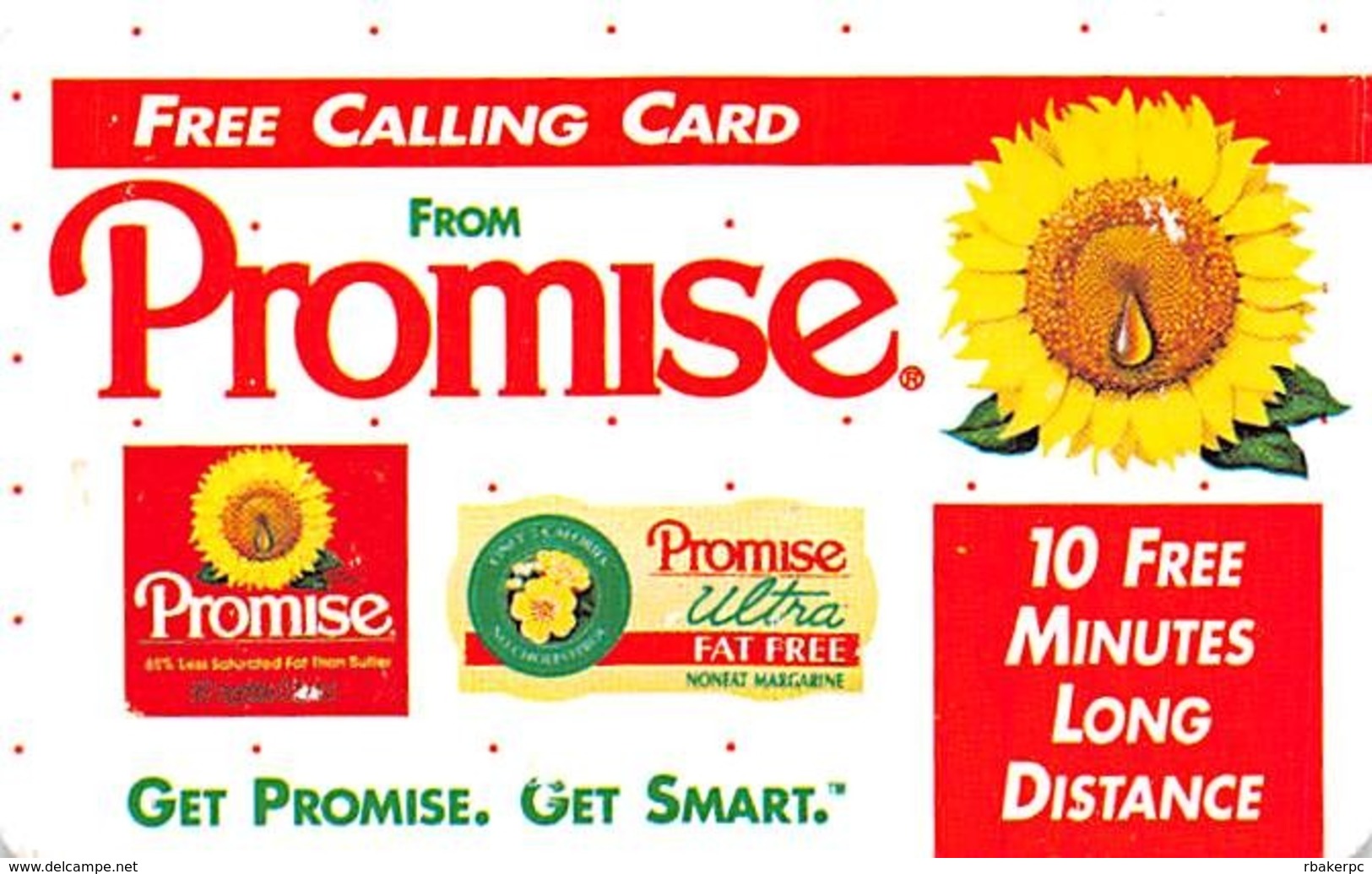 Promise Margarine Free Calling Card - Reclame