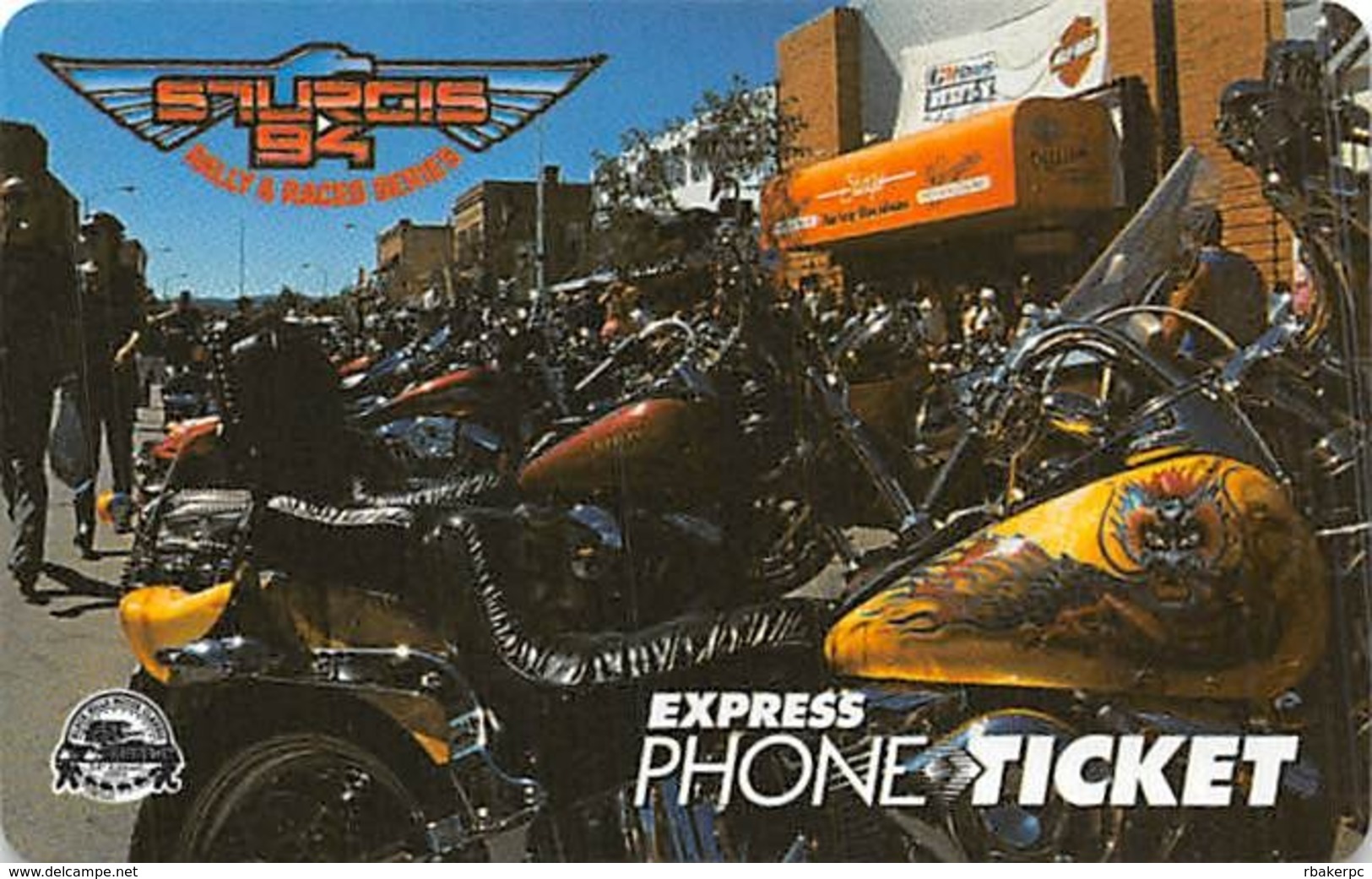 Sturgis 1994 Motocycle Rally Express Phone Ticket - Moto