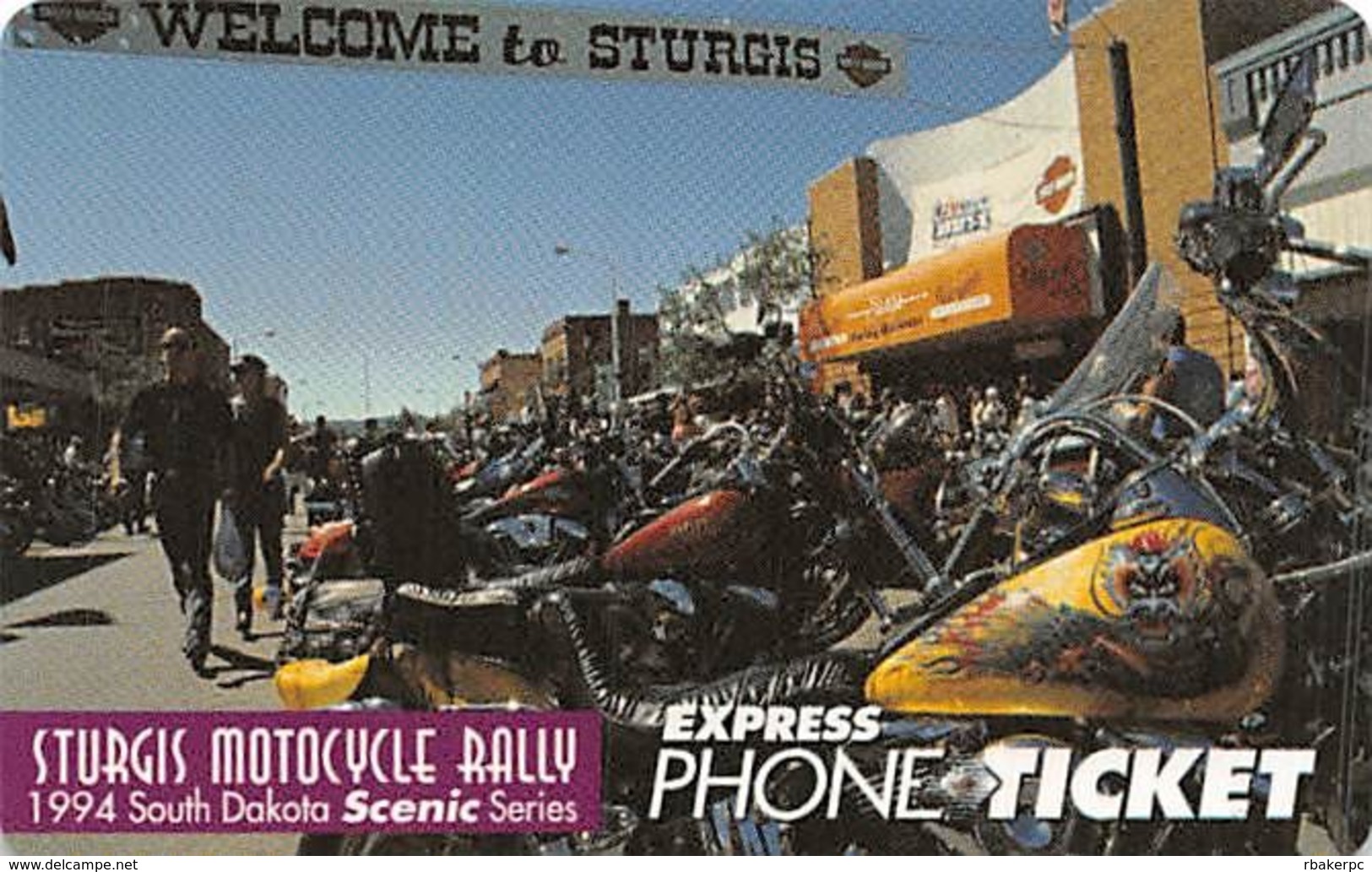 Sturgis 1994 Motocycle Rally Express Phone Ticket - Motorfietsen