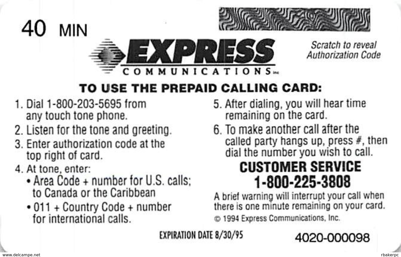 Sturgis 1994 Motocycle Rally Express Phone Ticket - Motorfietsen