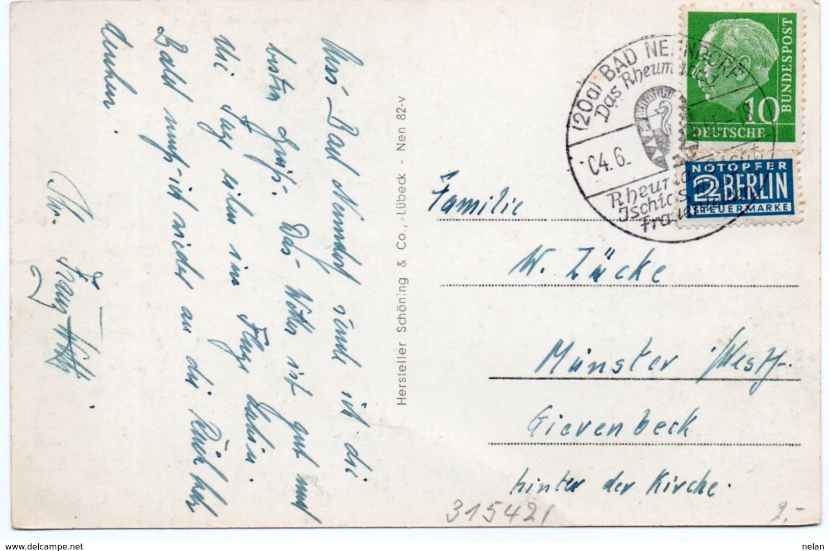 BAD NEUNDORF- VIAGGIATA 1955 - Bad Nenndorf