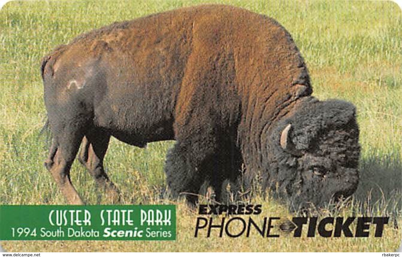 Custer State Park Wild Buffalo USA / Express Phone Ticket - Andere & Zonder Classificatie