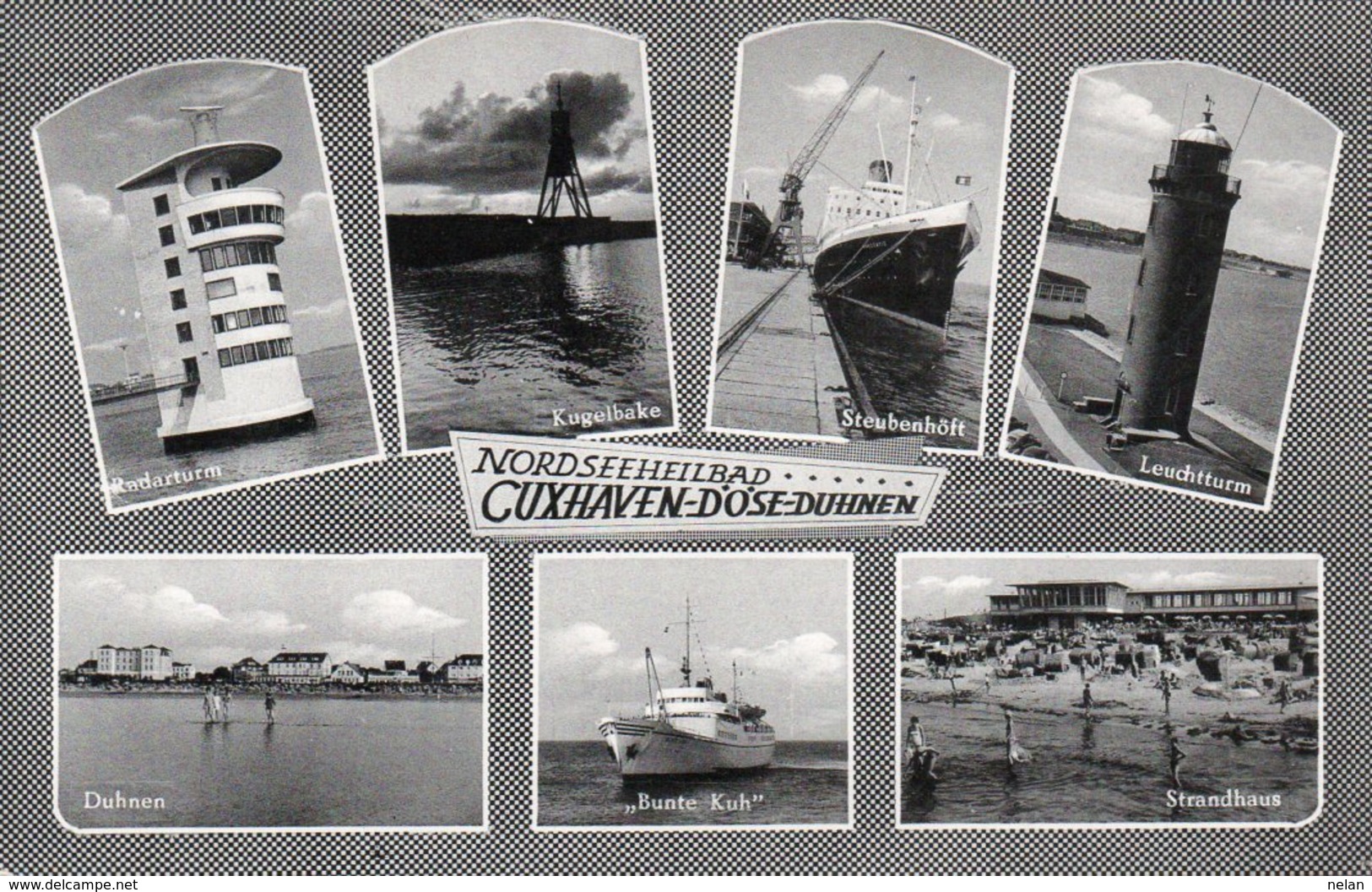 NORDSEEHEILBAD-CUXHAVEN-DOSE-DUHNEN- VIAGGIATA 1961 - Cuxhaven