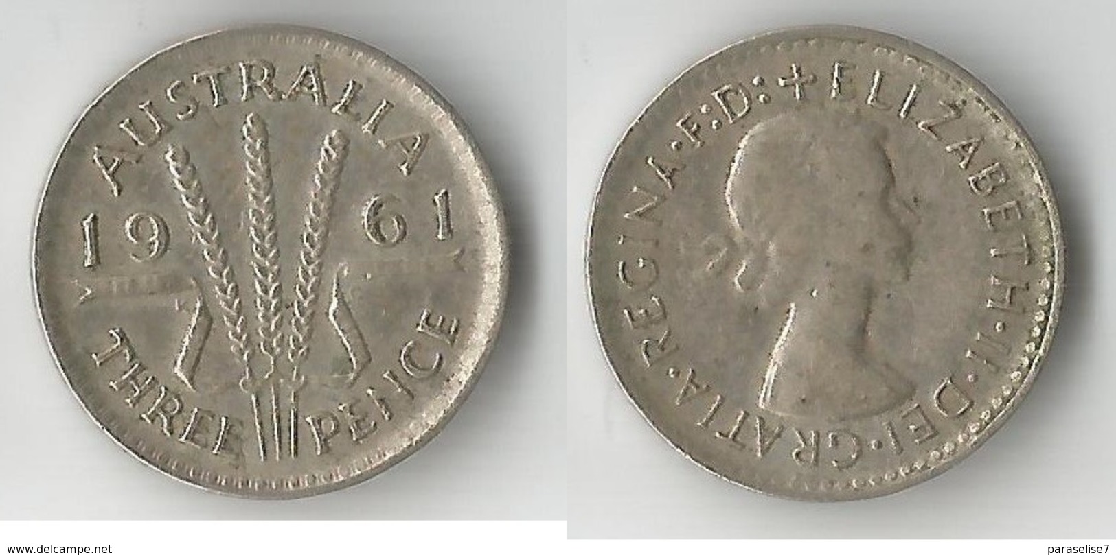 AUSTRALIE 3 PENCE 1961 ARGENT - Threepence