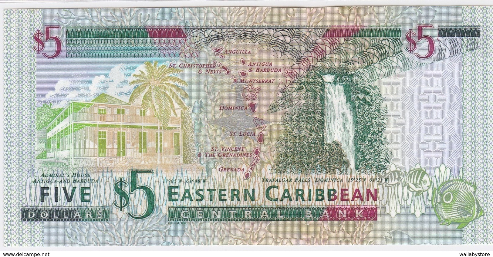 East Caribbean States - Montserrat 5 Dollars (M) (2000) UNC - Caribes Orientales