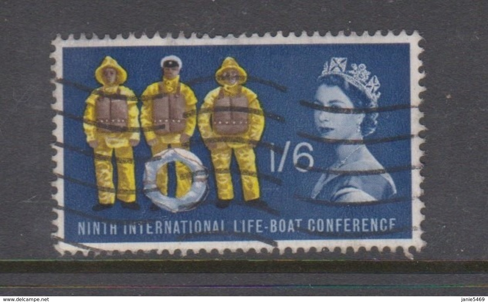 Great Britain SG 641 1963 9th Lifeboat Conference 1s 6d Lifeboatmen,used - Used Stamps