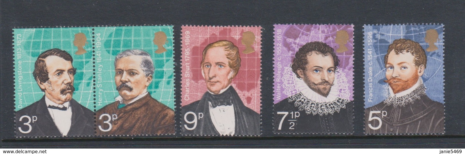 Great Britain SG 923-927 1973 British Explores,mint Never Hinged - Used Stamps