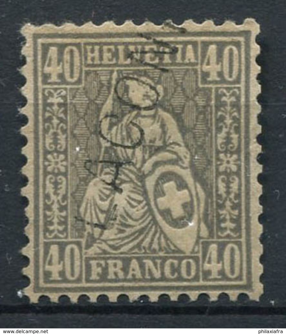 Suisse 1867 Mi. 34 Oblitéré 100% 40C, Helvetia Assise - Usados