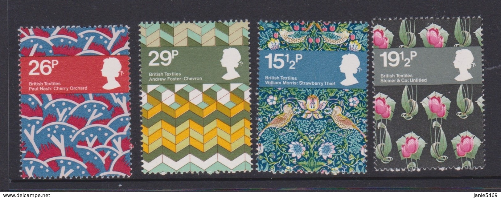 Great Britain SG 1192-1195 1982 British Textiles,mint Never Hinged - Used Stamps