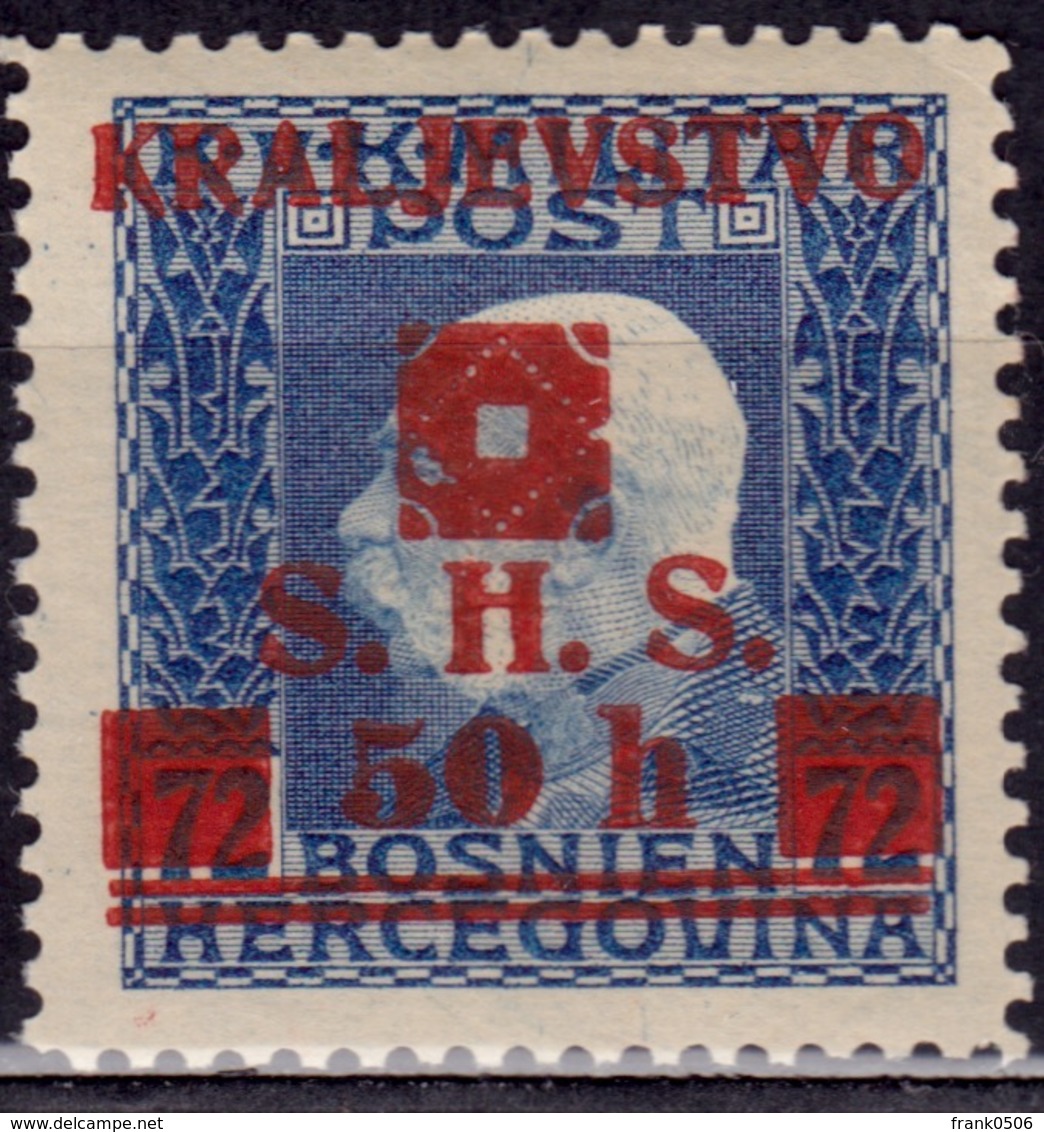 Yugoslavia KIngdom SHS,1918-19, Bosnia Issue, Surcharge 50/72h, MNH - Ongebruikt