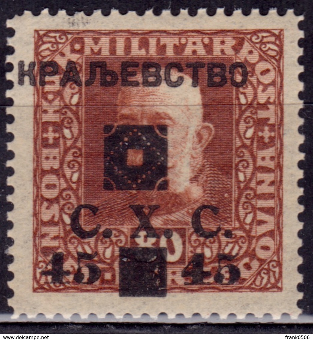 Yugoslavia KIngdom CXC,1919, Bosnia Issue, Overprint 45/80h, MNH - Unused Stamps