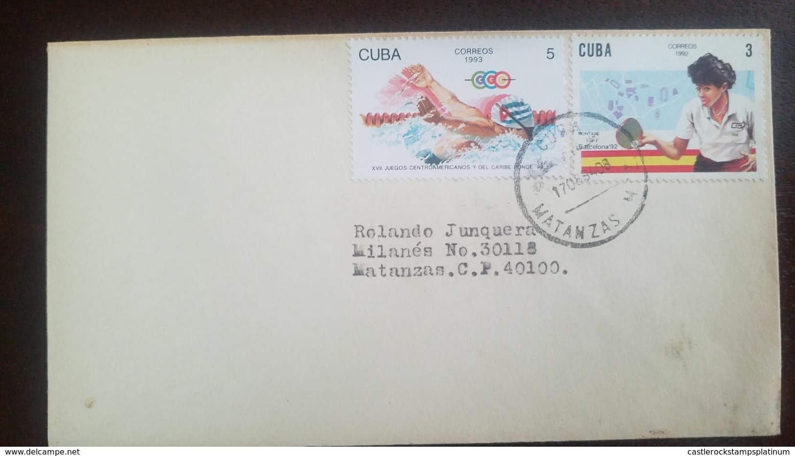 O) 1994 CUBA - CARIBBEAN,  CENTRAL AMERICAN AND CARIBBEAN GAMES  - PONCE PUERTO RICO - SWIMMING SC 3533,  CENTRAL AMERIC - Briefe U. Dokumente