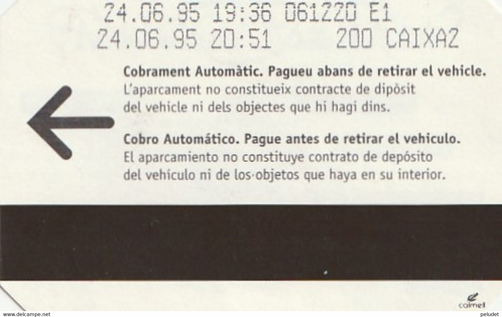 TICKET, PARKING. MAREMAGNUM - PARKING 1995 - Otros & Sin Clasificación
