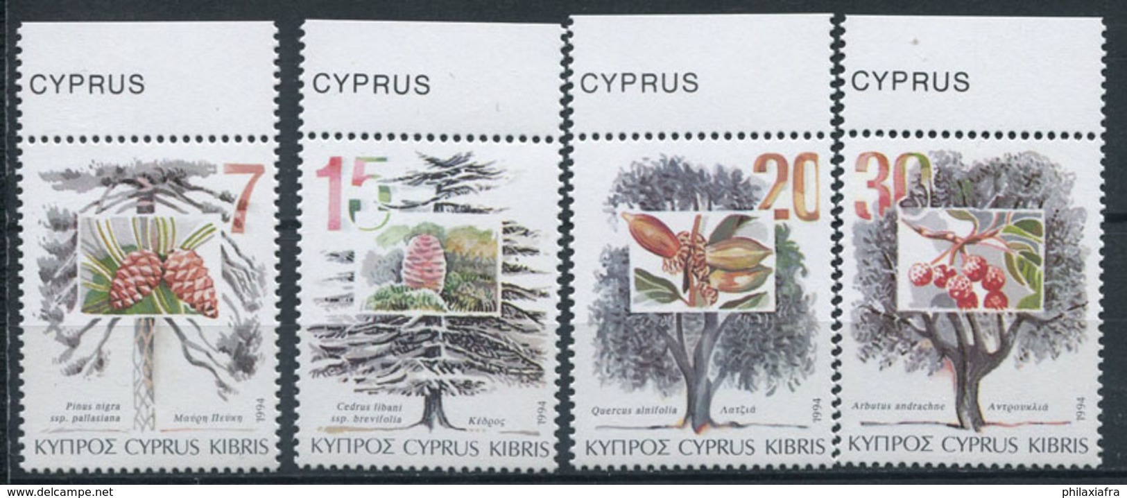 Chypre 1994 Mi. 827-830 Neuf ** 100% Arbres - Neufs