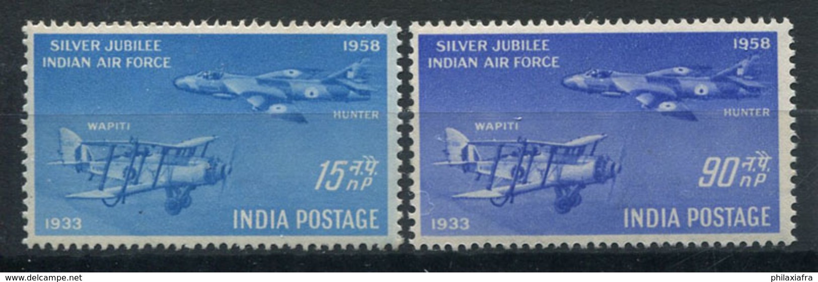 Inde 1957 Mi. 284-285 Neuf ** 80% Avion - Neufs