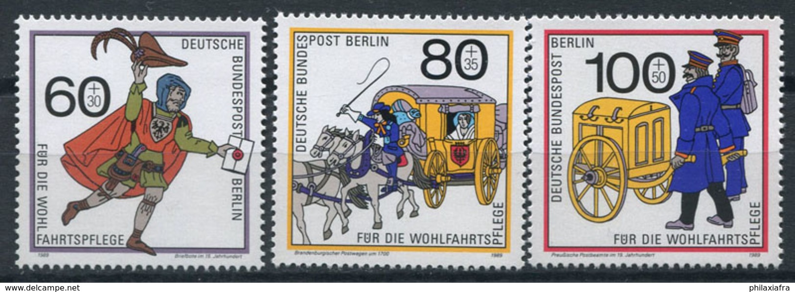 Berlin 1989 Mi. 852-854 Neuf ** 100% Transport Postal - Neufs