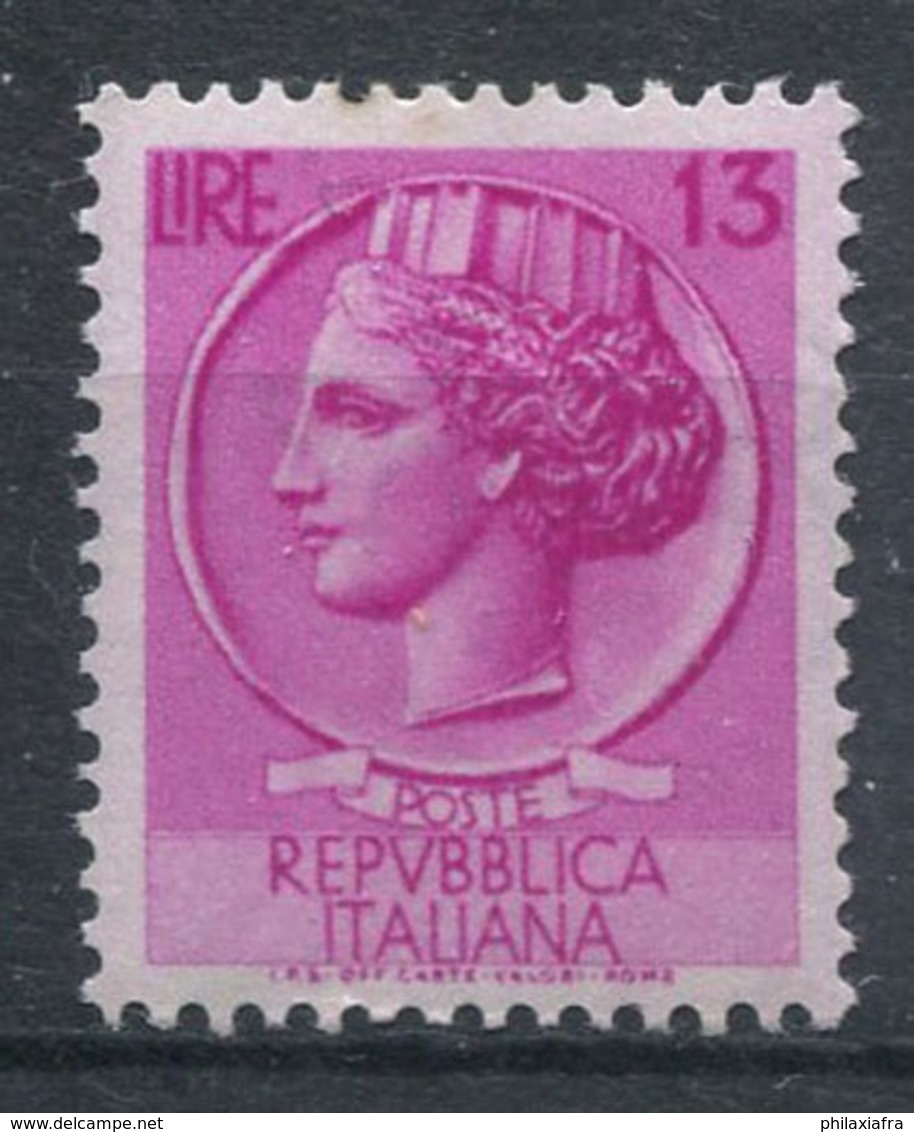 République D'Italie 1953 Sass. 713 Neuf ** 100% Italie Turrita 13 L. - 1946-60: Neufs