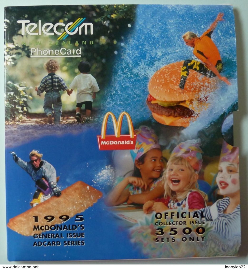 NEW ZEALAND - GPT Set Of 9 - 1995 McDonald's - 3500ex - NZ-CP-42 - MINT In Folder - Collector Pack - Nouvelle-Zélande